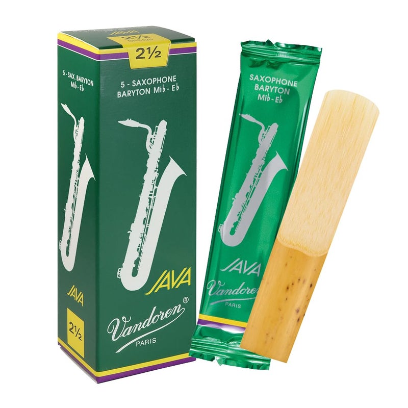 Vandoren SR3425 Bari Sax JAVA Reeds Strength 2.5; Box of 5 - Image 1